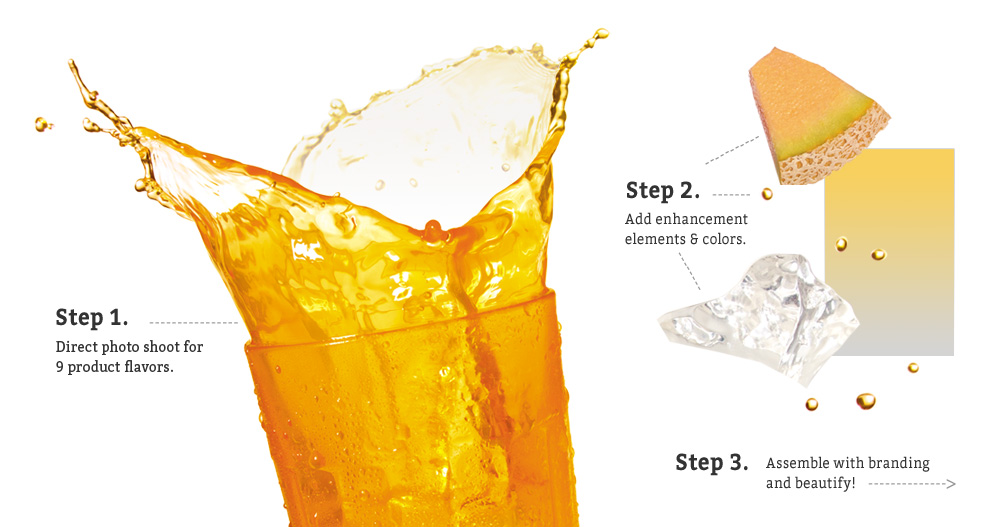 DrinkUp photo shoot process